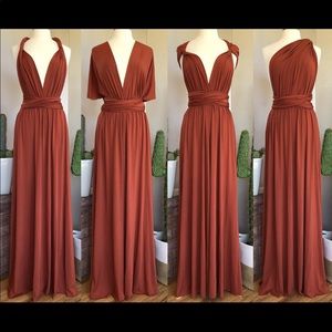 Convertible wrap bridesmaid dress